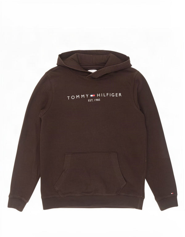 Джемпер с капюшоном Tommy Hilfiger для мальчиков 15–16 лет, черный, хлопок