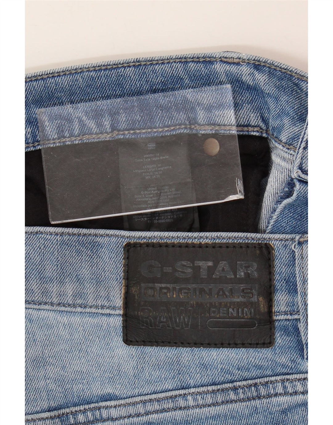 Мужские прямые джинсы G-Star W34 L30 синие, хлопок