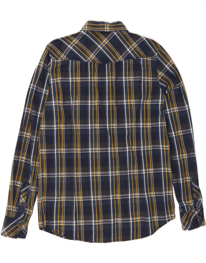 PETROL INDUSTRIES Mens Shirt XL Navy Blue Check Cotton Vintage Petrol Industries and Second-Hand Petrol Industries from Messina Hembry 