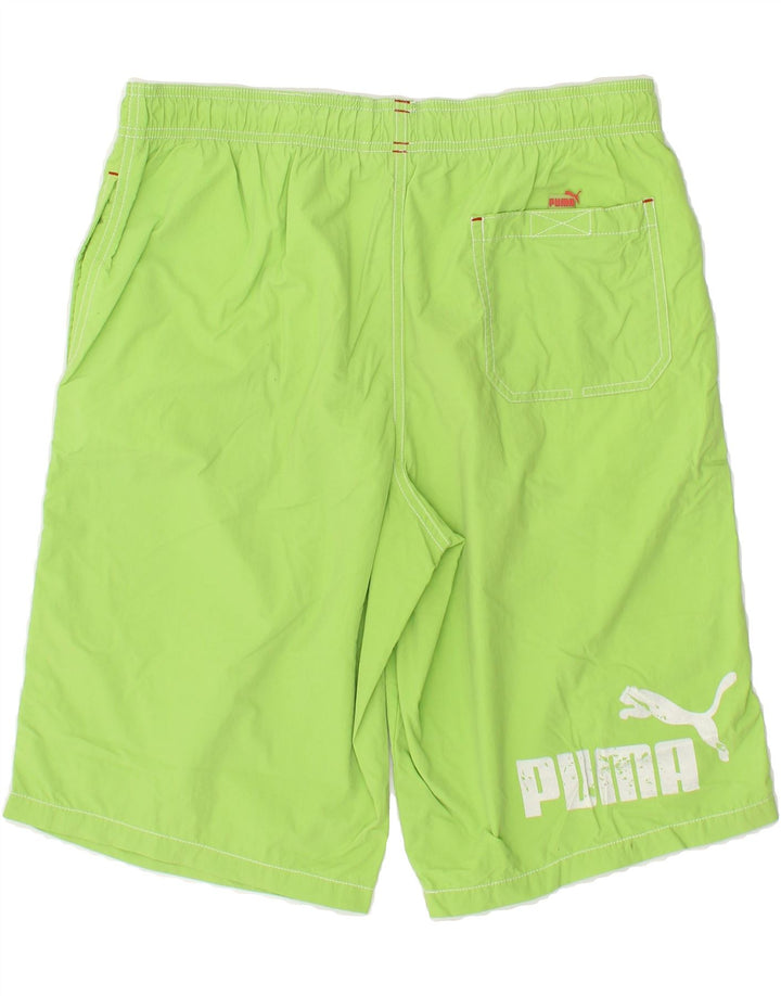PUMA Mens Swimming Shorts Medium Green | Vintage Puma | Thrift | Second-Hand Puma | Used Clothing | Messina Hembry 