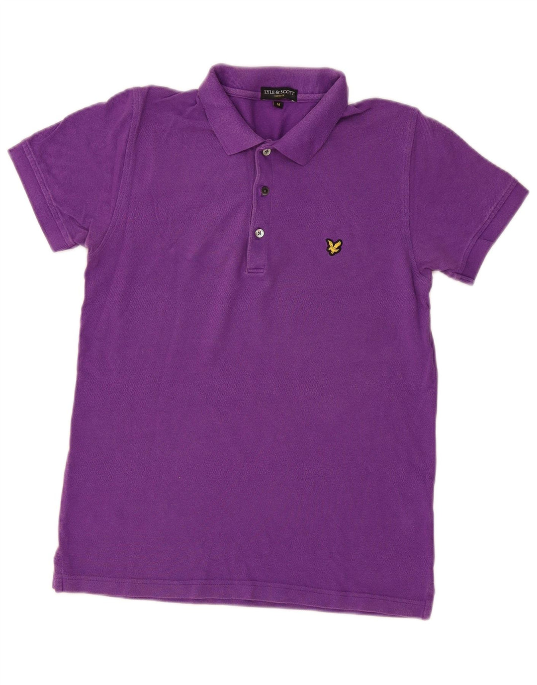 Мужская рубашка-поло Lyle & Scott из хлопка среднего фиолетового цвета