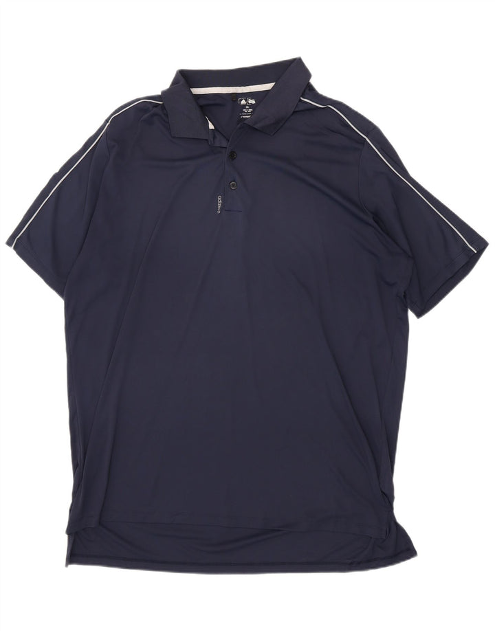 ADIDAS Mens Adizero Polo Shirt 2XL Navy Blue Polyester