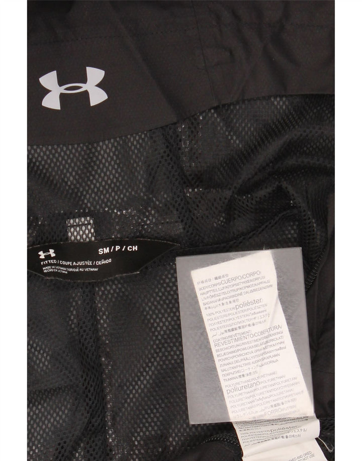Мужская дождевик с капюшоном Under Armour UK 36, маленький черный полиэстер
