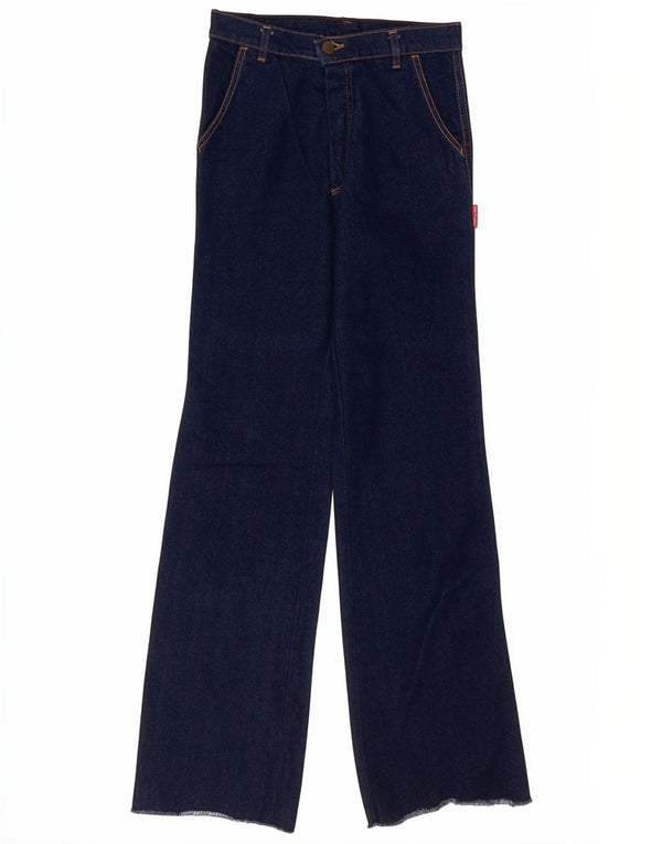 Винтажные женские джинсы Bootcut W30 L33 Темно-синие хлопковые