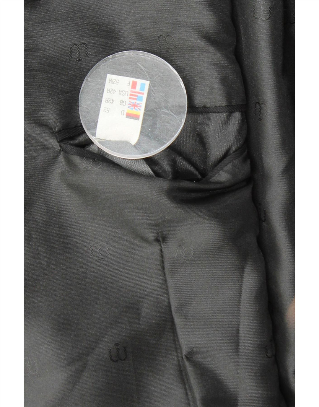 Мужской укороченный двубортный пиджак WILVORST UK 42 XL, черный в тонкую полоску