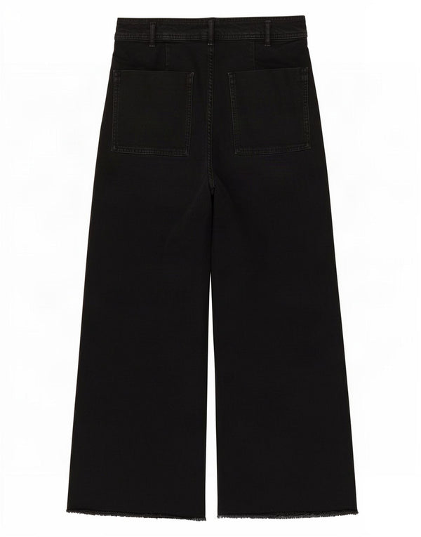 Женские широкие джинсы Zara с высокой талией EU 38, маленькие W28 L27, черные