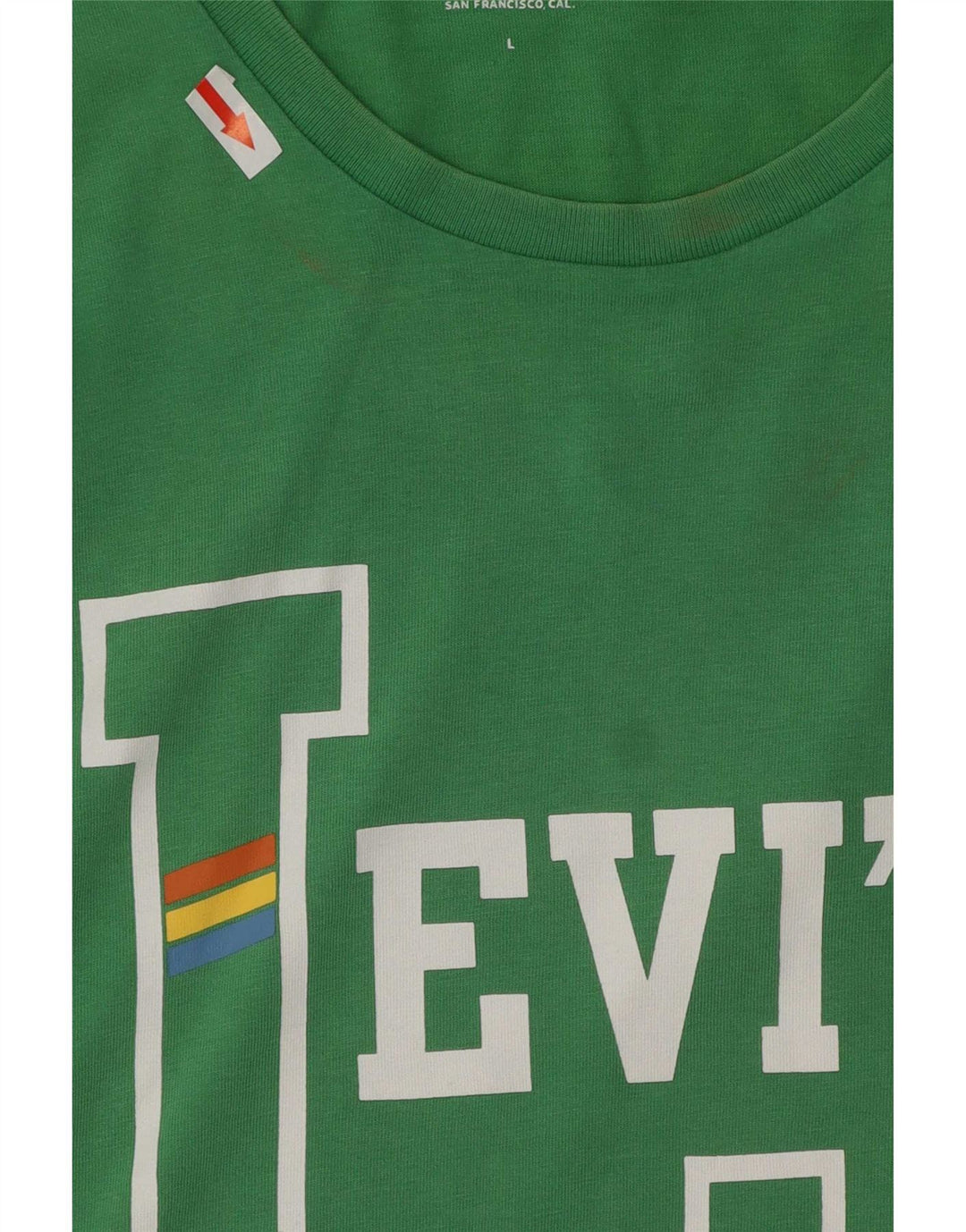 Мужская футболка с рисунком Levi's, большой зеленый хлопок