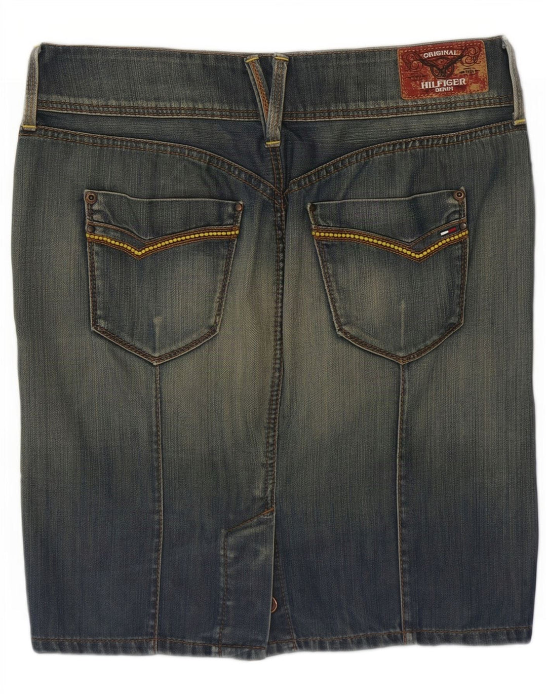 Tommy Hilfiger Женская джинсовая юбка Sonora Medium W34 Синяя хлопковая