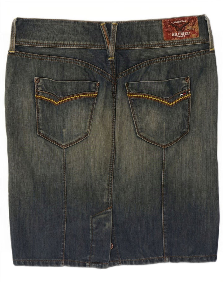 Tommy Hilfiger Женская джинсовая юбка Sonora Medium W34 Синяя хлопковая