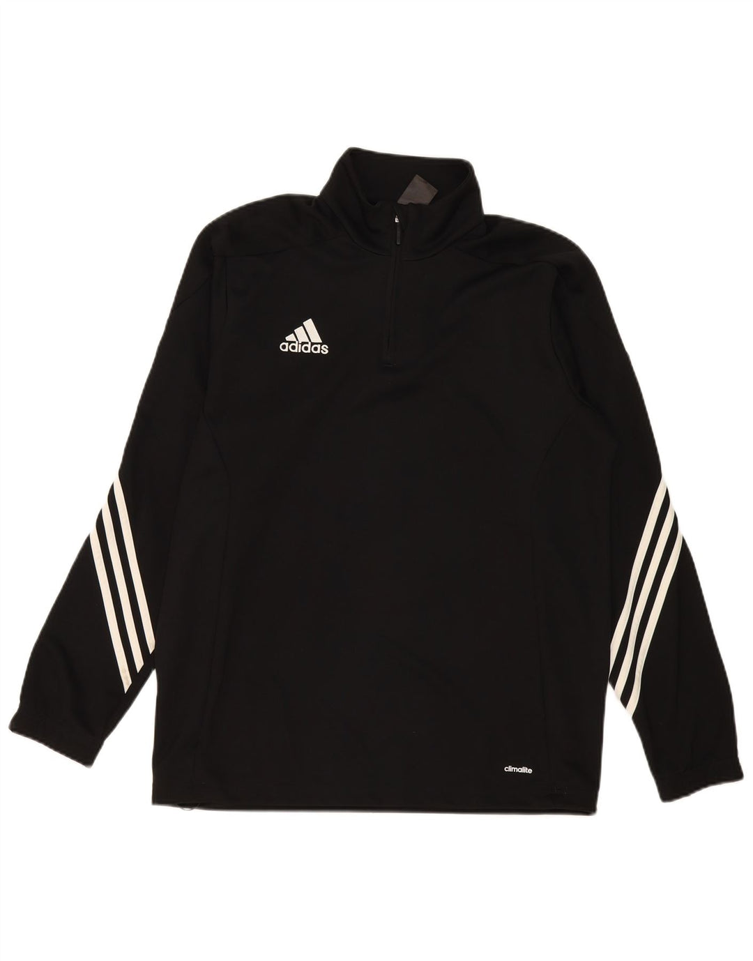 Мужской пуловер с воротником на молнии Adidas Climalite, большой черный полиэстер
