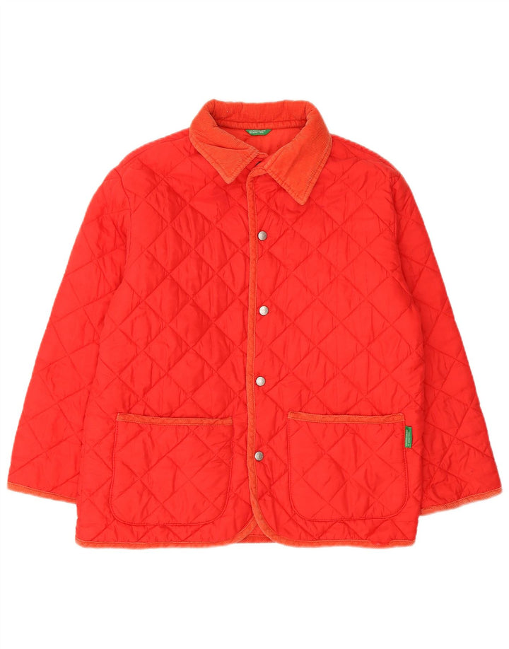 Стеганая куртка Benetton для мальчиков 13-14 лет, большая, красная, полиамид