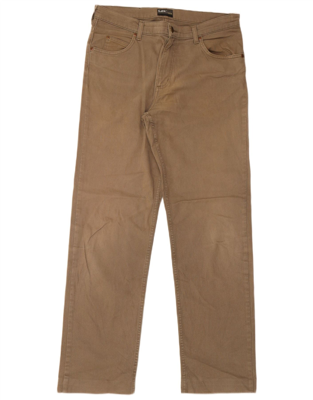 Мужские прямые джинсы Lee Brooklyn W34 L33, бежевый хлопок