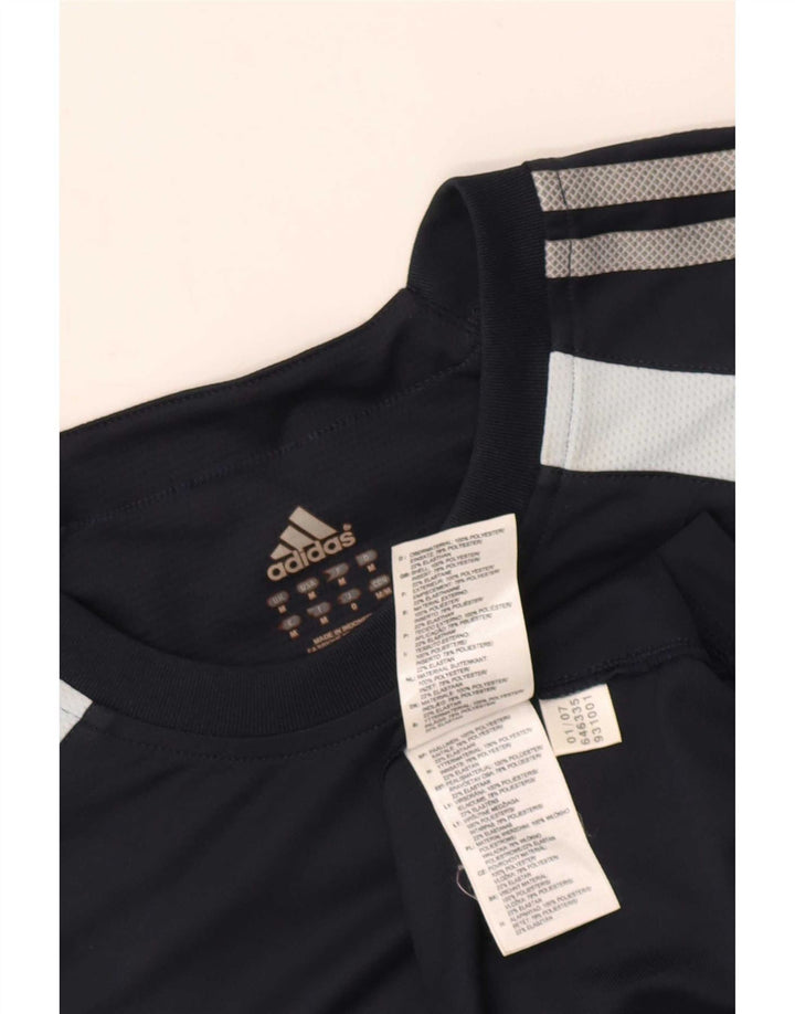 Мужская футболка Adidas Top Medium Navy Blue с цветными блоками из полиэстера