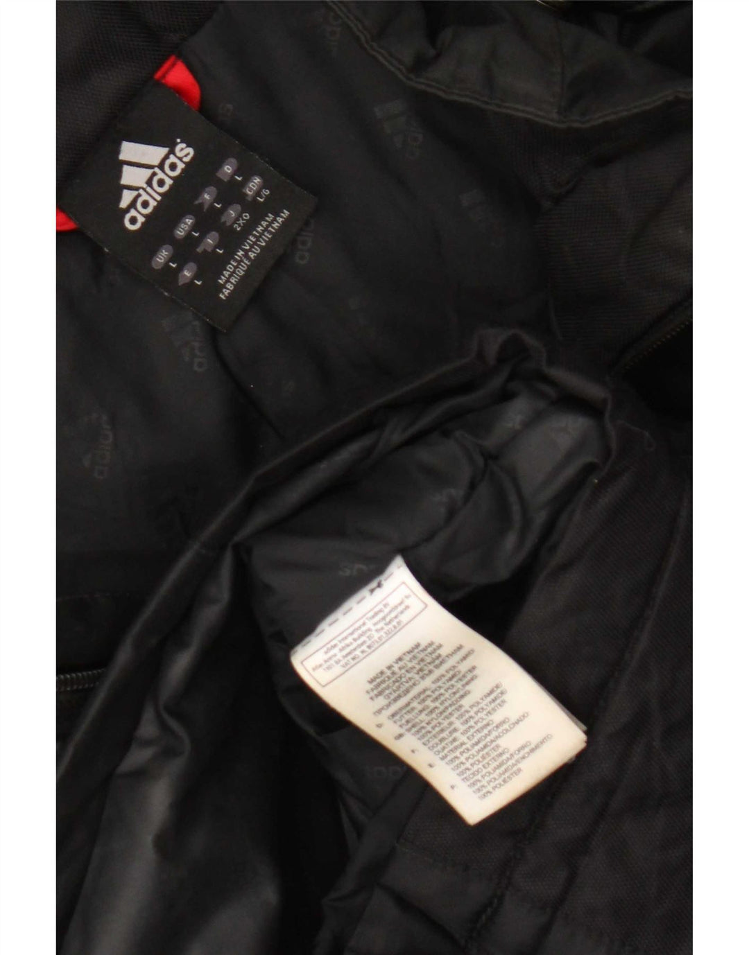 Мужская куртка Adidas с капюшоном UK 40, большая, черная, полиамид