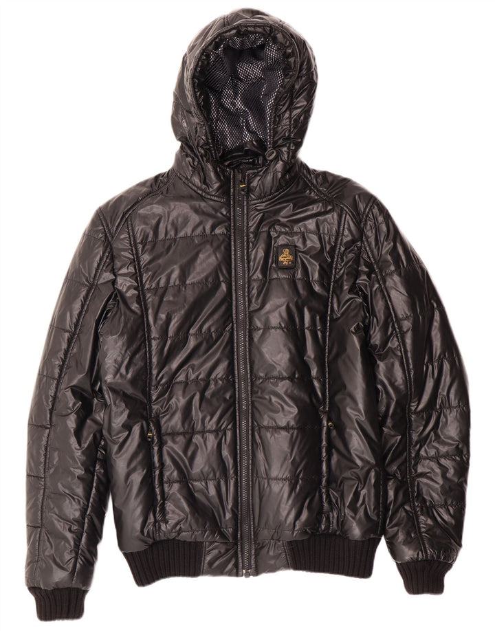 Утепленная куртка с капюшоном Refrigiwear для девочек 13-14 лет, черная зима