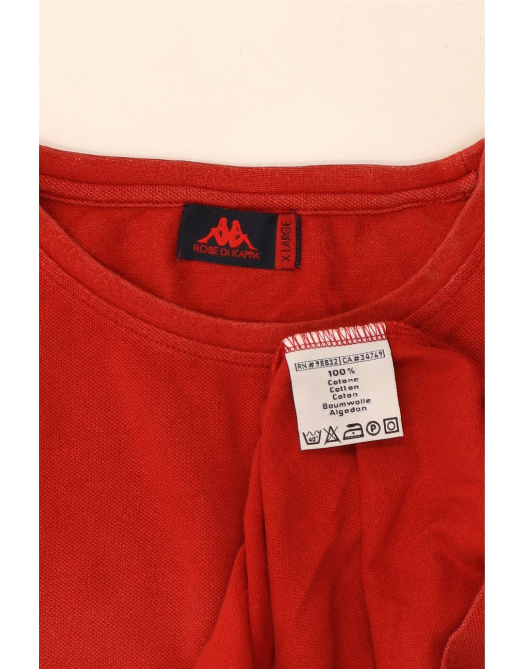 Kappa Мужская футболка Top XL Красный Хлопок