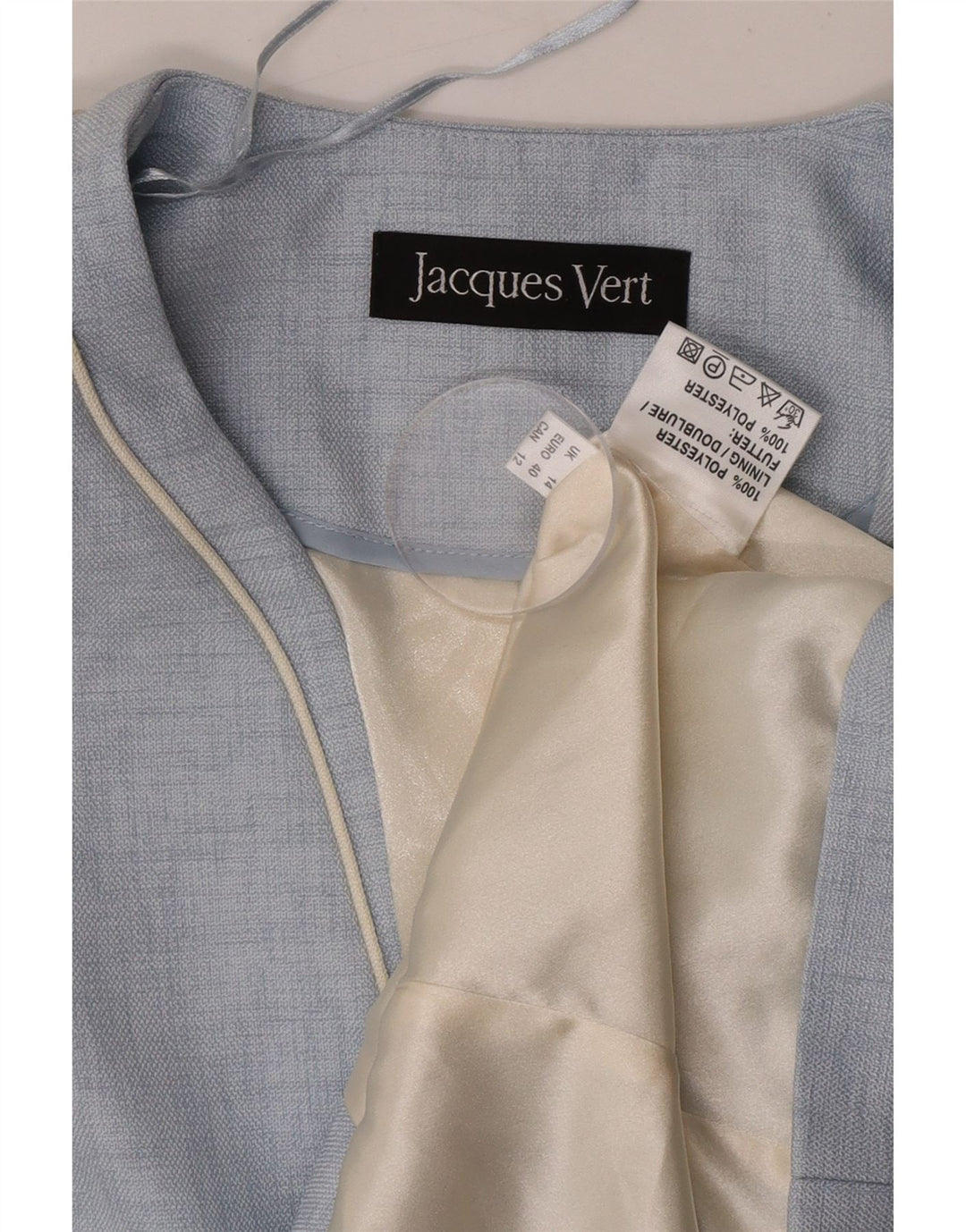 Женский пиджак с 1 пуговицей и коротким рукавом Jacques Vert UK 14, большой синий