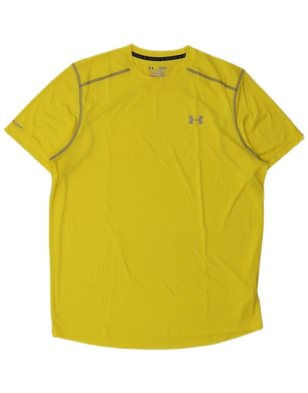 Мужская футболка Under Armour Heat Gear, верх XL, желтый полиэстер