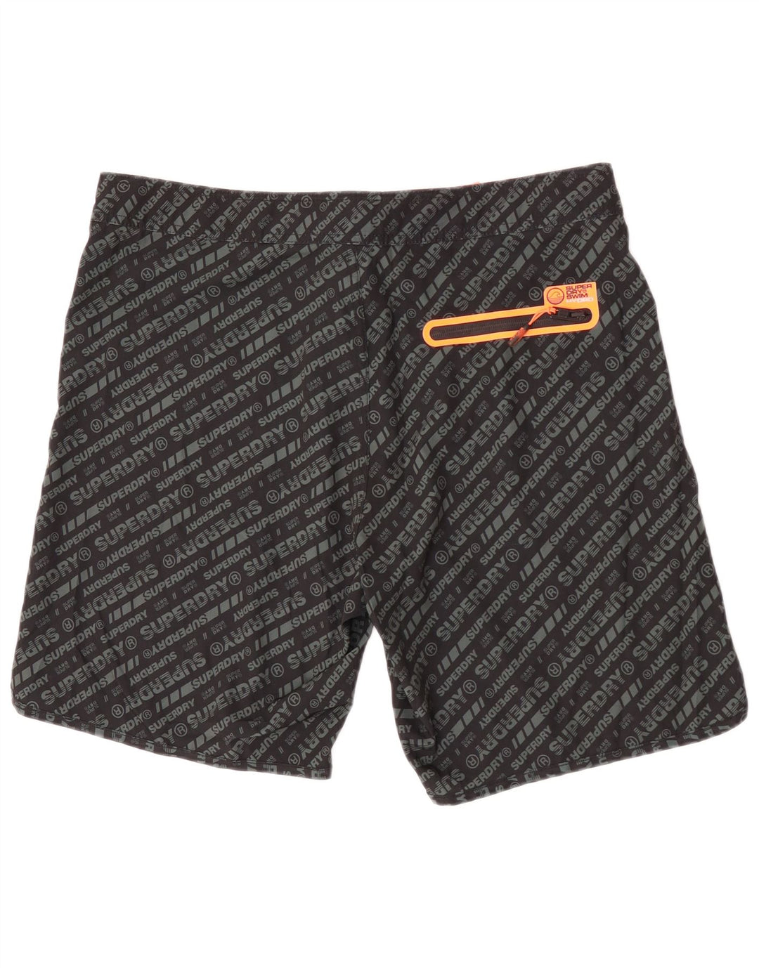 Мужские шорты для плавания Superdry Regular с графикой XL, черный полиэстер