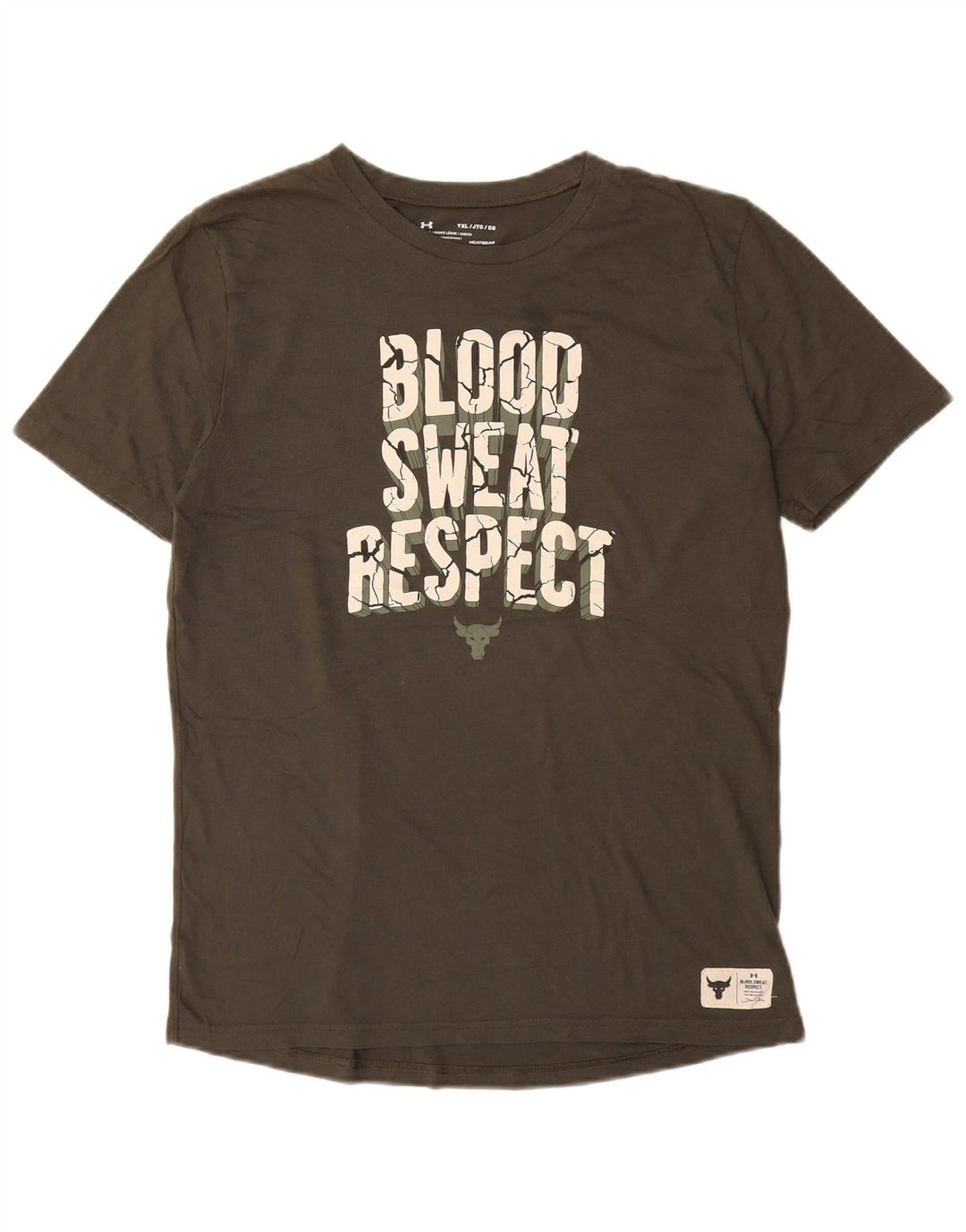 Футболка с рисунком Under Armour для девочек Heat Gear, топ 13–14 лет, размер XL, цвет хаки