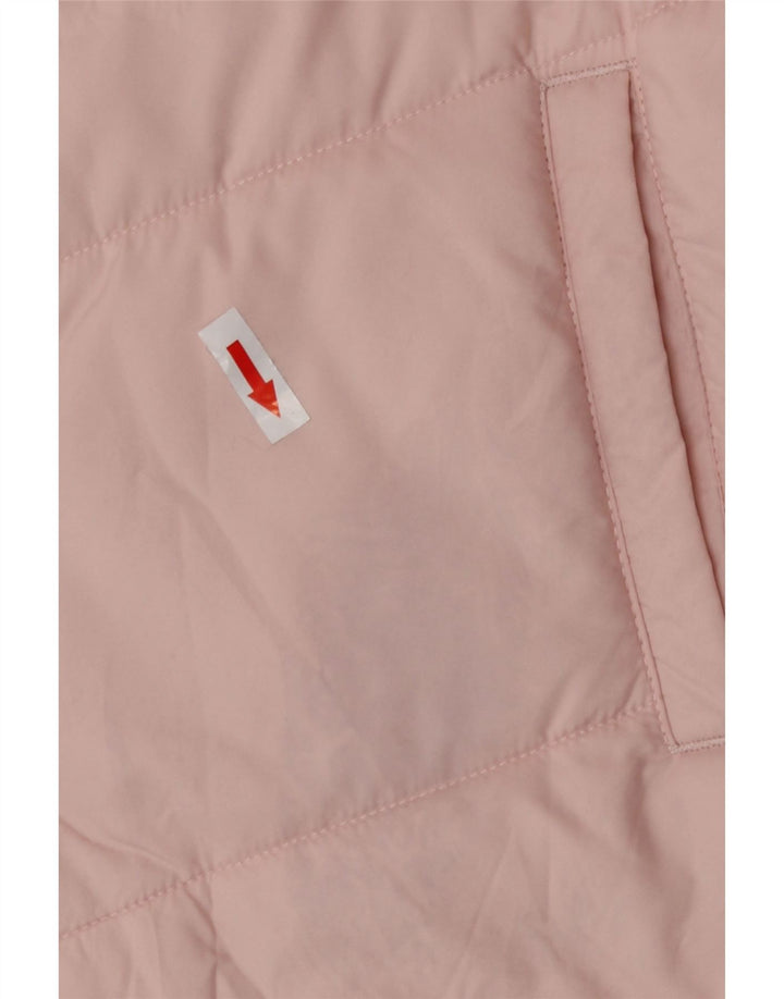 Женская стеганая куртка с капюшоном Puma UK 14, полиэстер среднего розового цвета