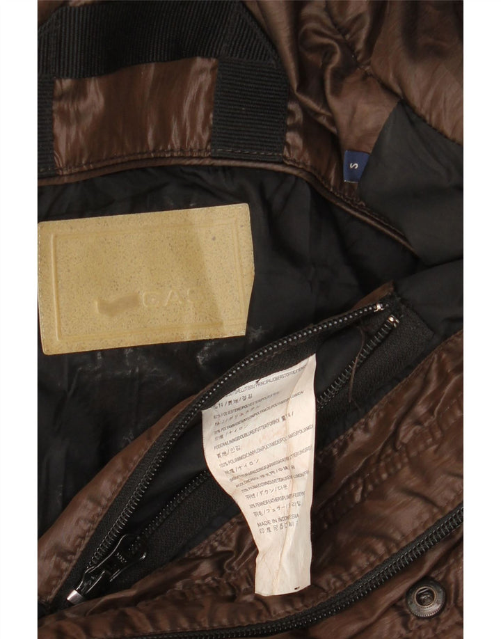 Мужская утепленная куртка-бомбер Gas с капюшоном UK 36, маленький коричневый полиэстер