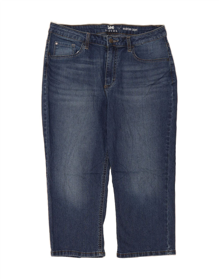 LEE Womens Riders Mid Rise Capri Jeans W32 L20 Blue Cotton Vintage Lee and Second-Hand Lee from Messina Hembry 
