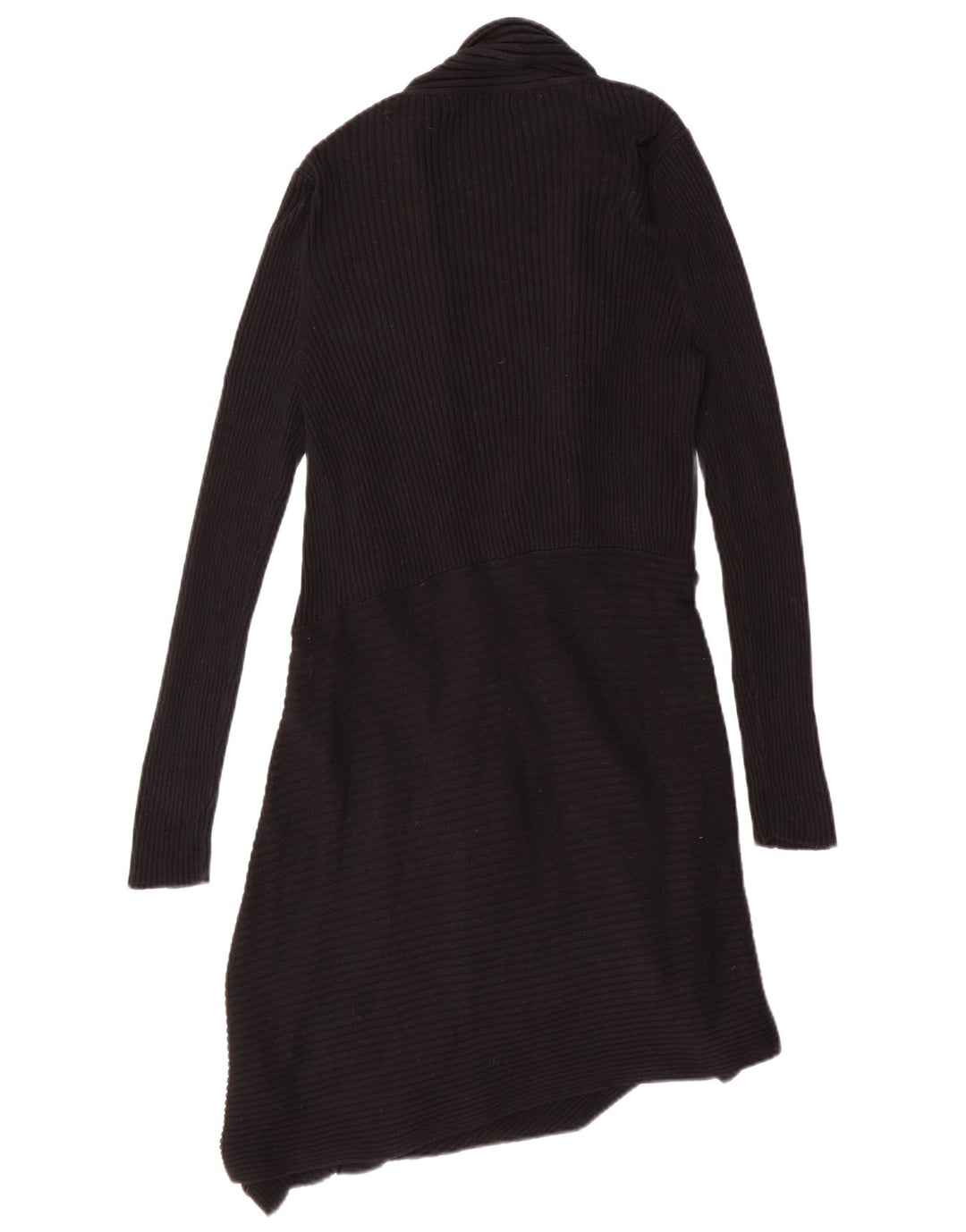 MARKS & SPENCER Womens Asymmetric Cardigan Sweater UK 10 Small  Black