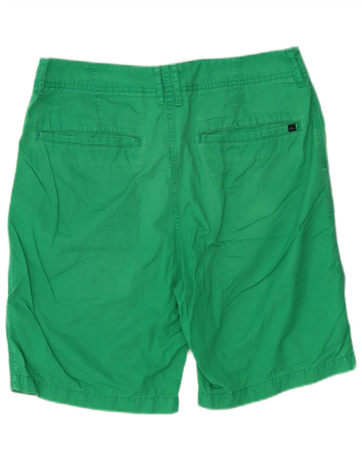 Мужские шорты чинос Quiksilver W32, хлопок среднего зеленого цвета