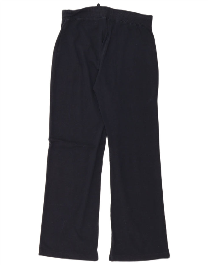 REEBOK Womens Tracksuit Trousers UK 12 Medium  Navy Blue Cotton