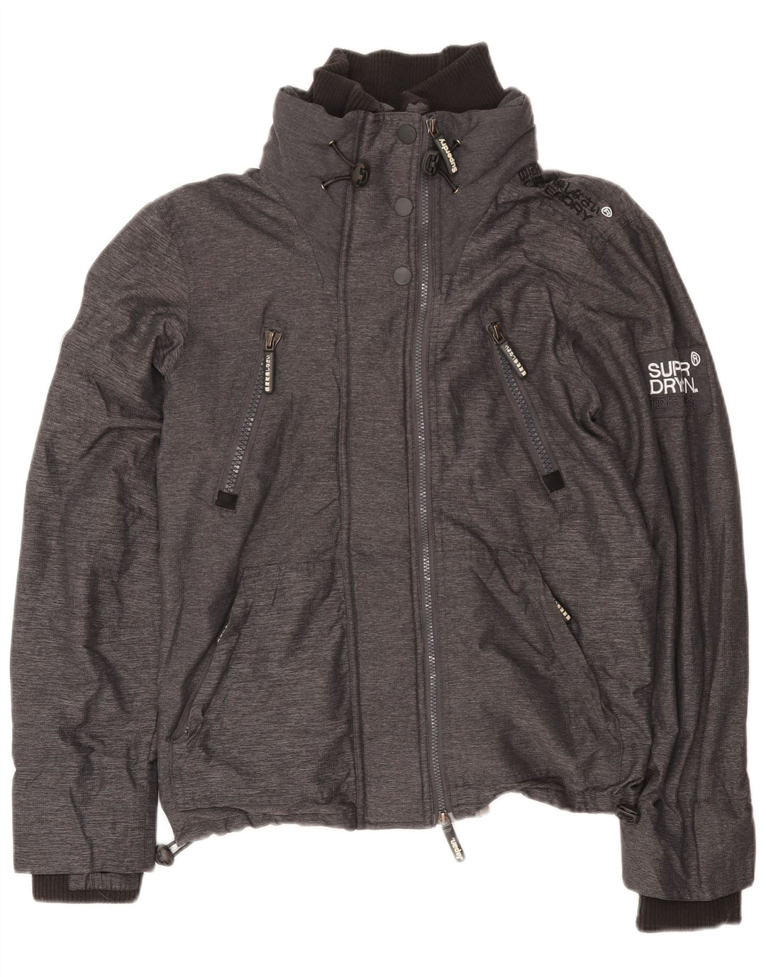 Женская дождевик Superdry UK 14, средний серый нейлон