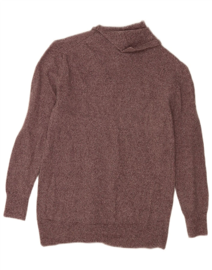 Женский джемпер с высоким воротником Massimo Dutti UK 10, маленький коричневый в крапинку