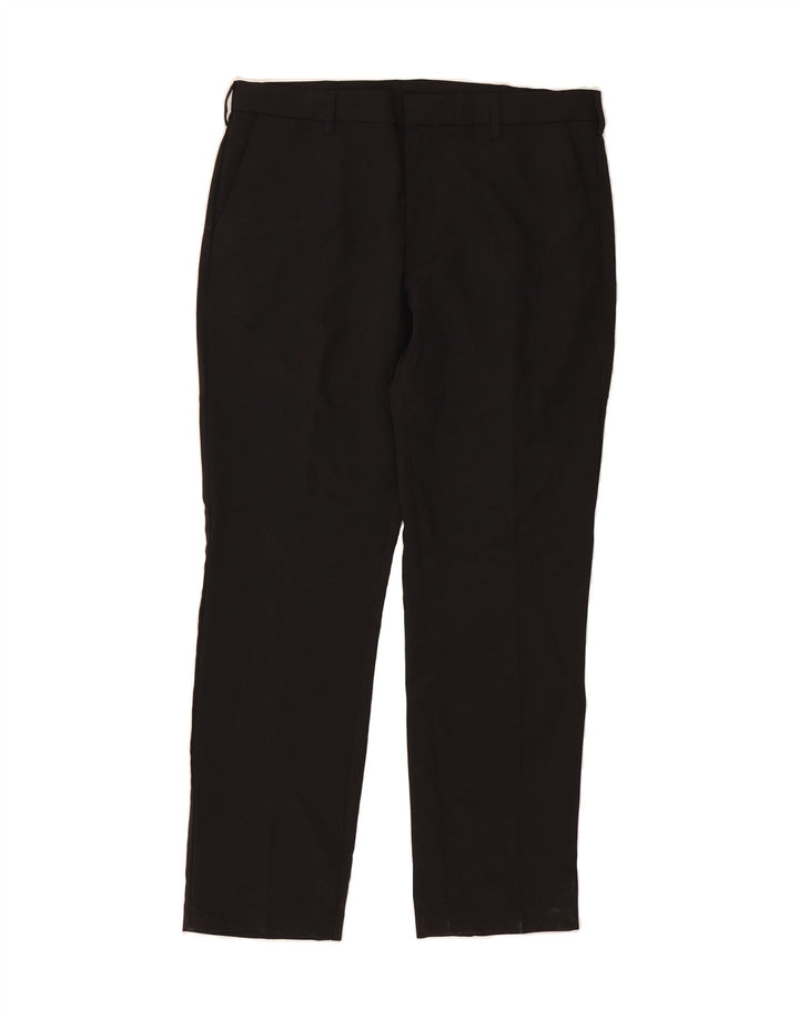 IZOD Mens Slim Suit Trousers W36 L32 Black Polyester Vintage Izod and Second-Hand Izod from Messina Hembry 