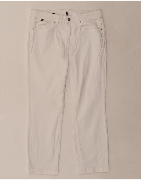 Женские укороченные джинсы Crew Clothing UK 10, маленькие W27 L23, белый хлопок