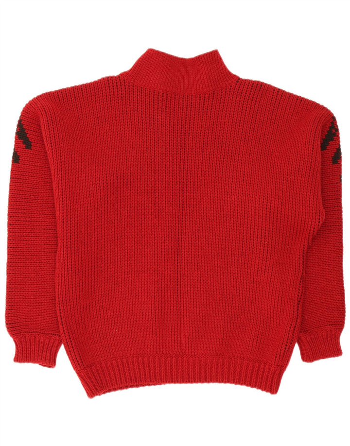 Мужской джемпер с высоким воротником Lindbergh, большой красный шерстяной свитер с геометрическим рисунком