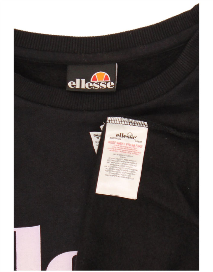 Женский джемпер оверсайз с рисунком Ellesse UK 14, средний черный