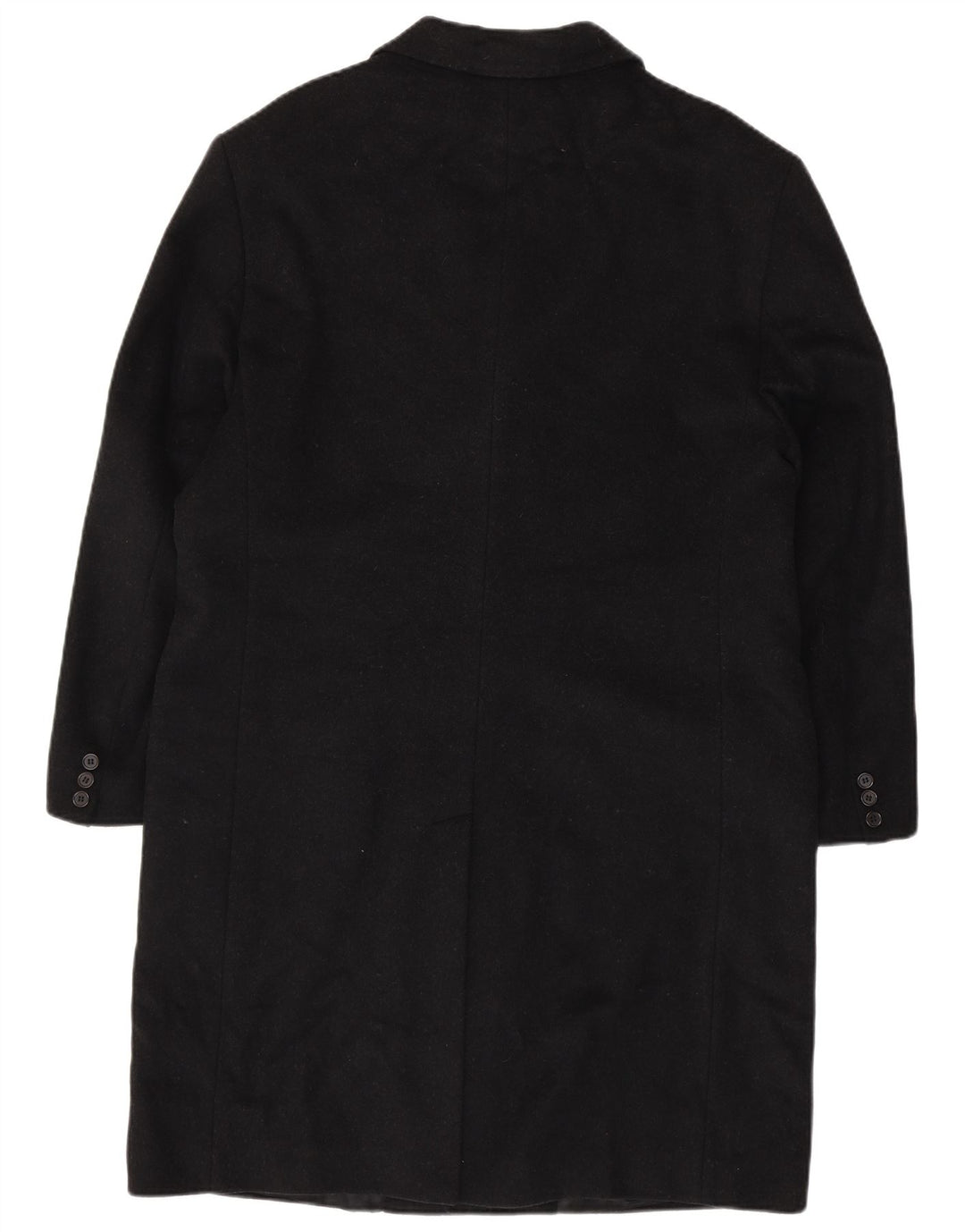 ВИНТАЖНОЕ Мужское Пальто Честерфилд IT 54 2XL Черное Шерсть