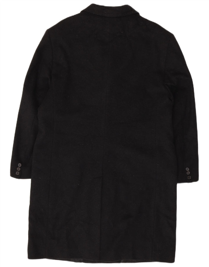 ВИНТАЖНОЕ Мужское Пальто Честерфилд IT 54 2XL Черное Шерсть