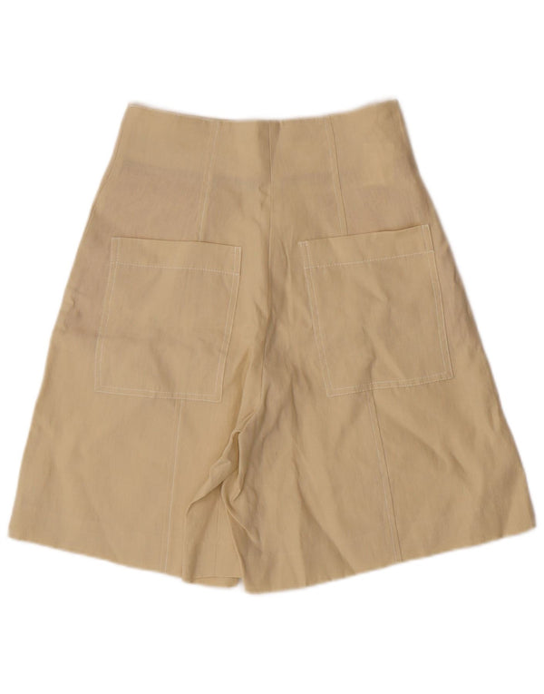 Женские шорты чинос Paul Smith с высокой талией и широкими штанинами IT 40, маленькие W25, бежевые