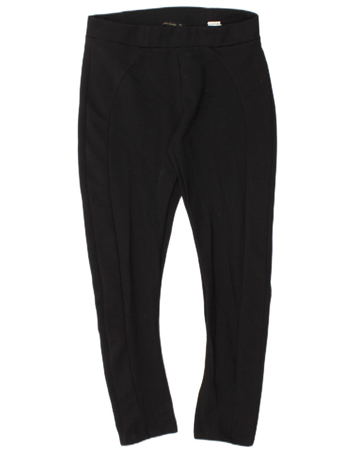 Женские леггинсы Zara UK 14, большие черные из вискозы