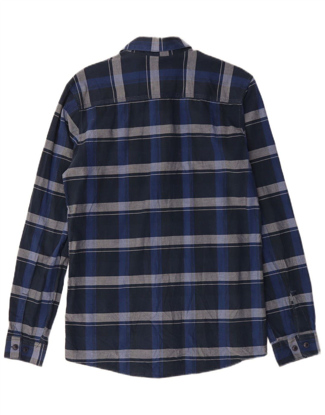 Мужская рубашка Jack & Jones, маленькая, темно-синяя, хлопковая в клетку