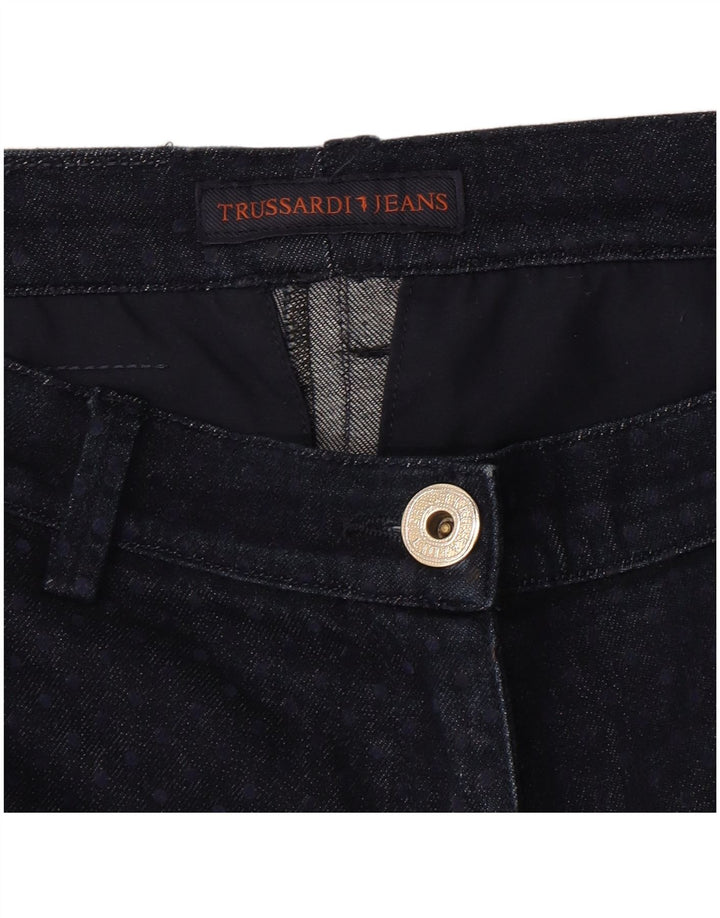 Женские прямые джинсы Trussardi W30 L27 Темно-синие в крапинку