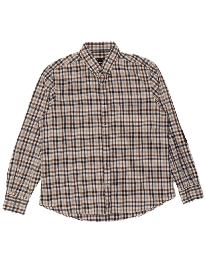 Мужская рубашка Massimo Dutti XL в разноцветную клетку