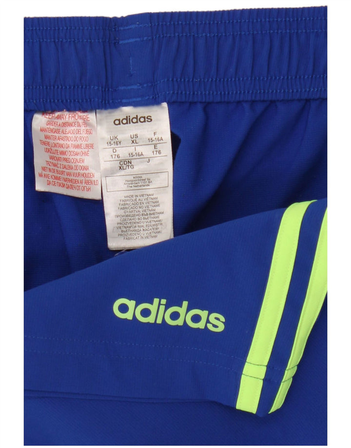 Спортивные шорты Adidas для мальчиков 15-16 лет, синие, полиэстер