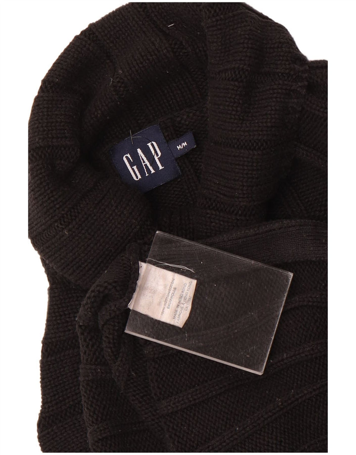 Женский джемпер с высоким воротником Gap UK 14, средний черный хлопковый свитер