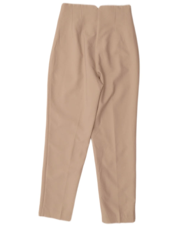 Zara Женские повседневные брюки с высокой талией XS W24 L26 Бежевые