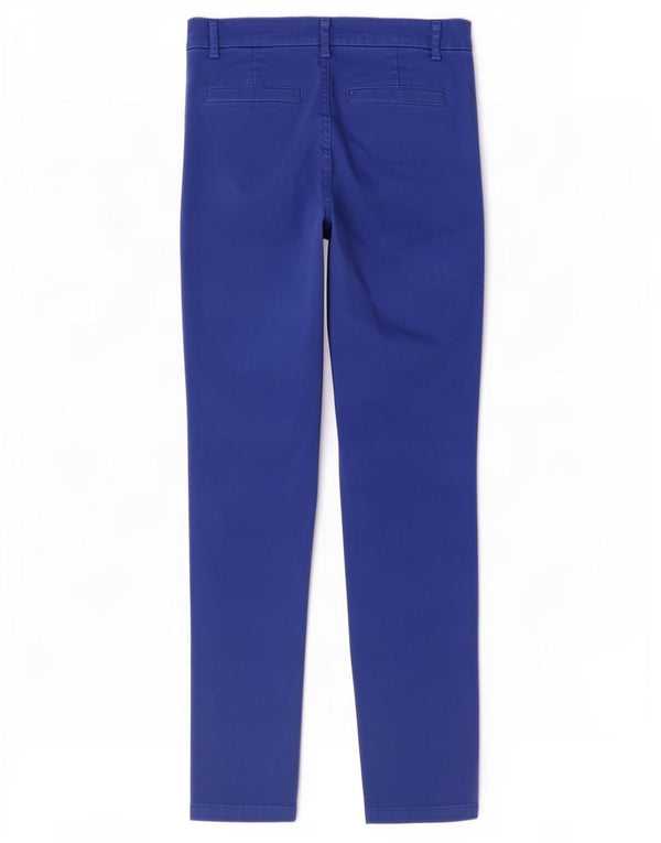 Женские узкие брюки-чиносы Benetton UK 8, маленькие W28 L28, синие, хлопок
