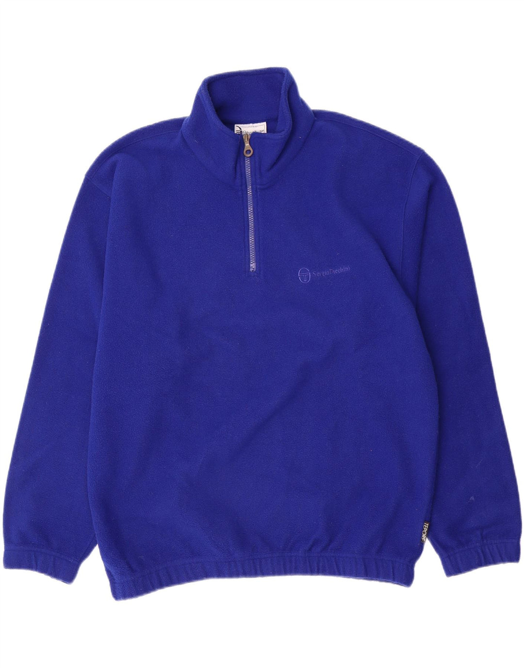 Мужской флисовый джемпер с воротником на молнии Sergio Tacchini, средний синий, полиэстер