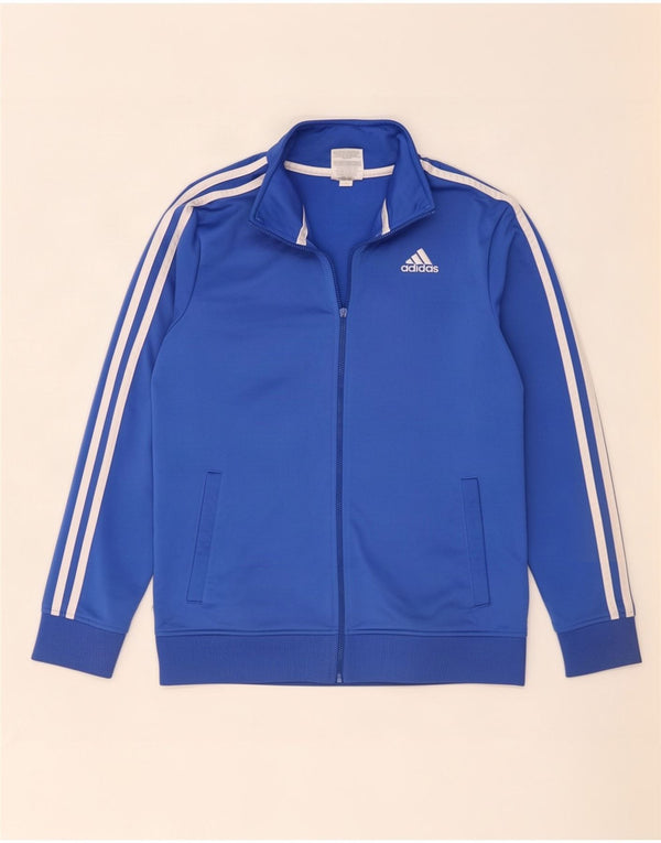 Спортивный костюм Adidas для мальчиков с графическим рисунком, верхняя куртка, 14–15 лет, большой синий полиэстер