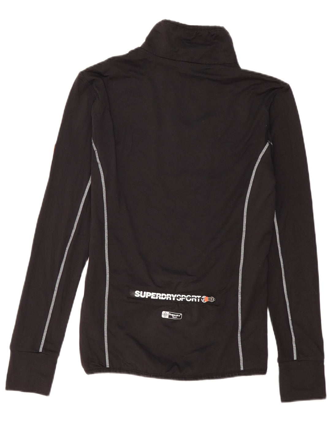 Мужской пуловер на молнии с рисунком Superdry, средний черный спортивный костюм